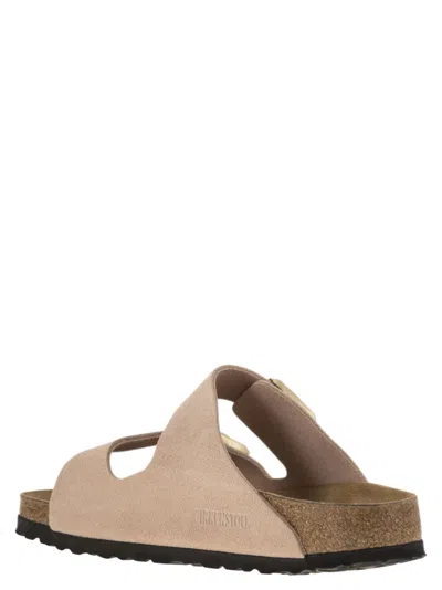 Birkenstock Womens Tobacco Brown Arizona Two-strap Faux-leather Sandals