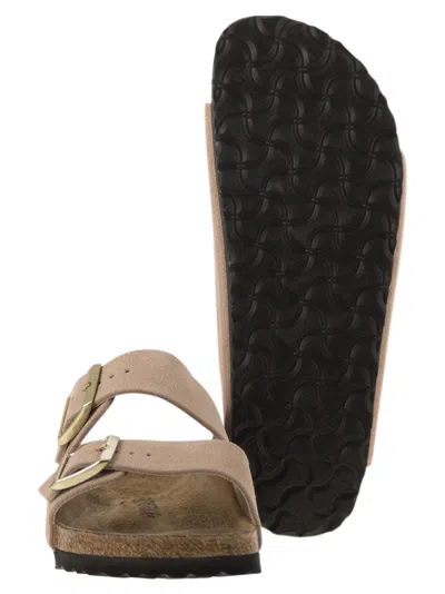 Birkenstock Womens Tobacco Brown Arizona Two-strap Faux-leather Sandals