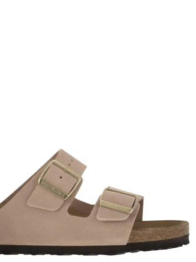 Birkenstock Womens Tobacco Brown Arizona Two-strap Faux-leather Sandals