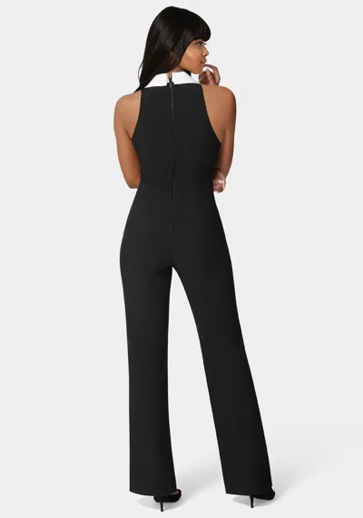 BEBE TAILORED STRAIGHT FLARED JUMPSUIT 