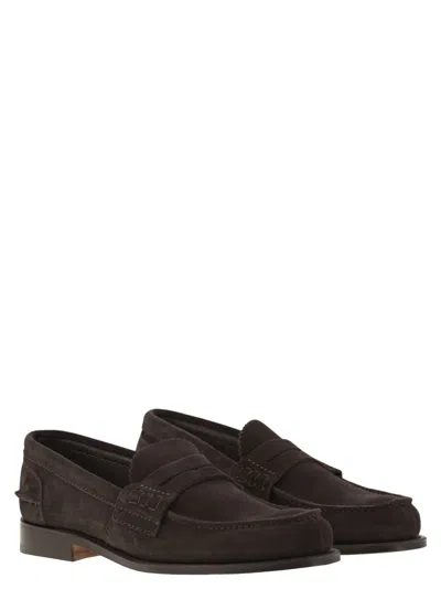 Church's Pembrey Suede Penny Loafer In Brown