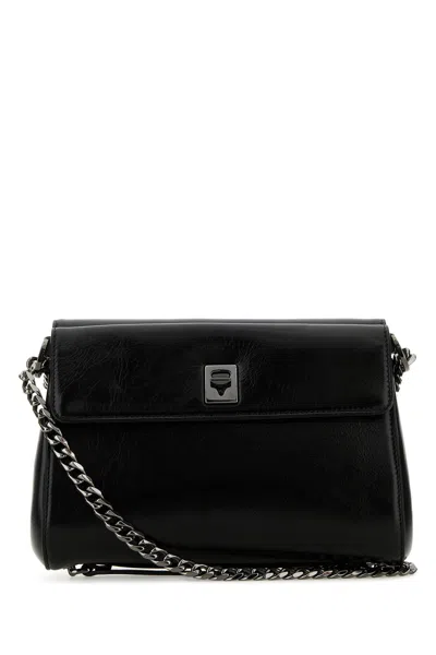 Valentino Black Leather Vlogo Shoulder