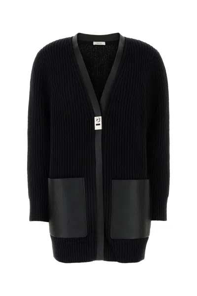 Ferragamo Black Wool Cardigan