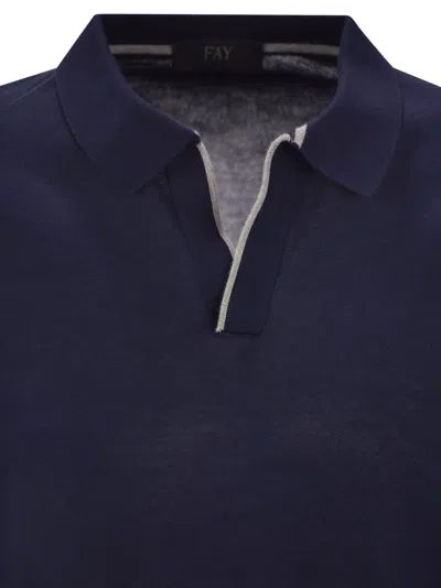 Fay Logo-embroidered Short-sleeved Polo Shirt