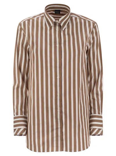 Fay Regular Striped Stretch Cotton Shirt