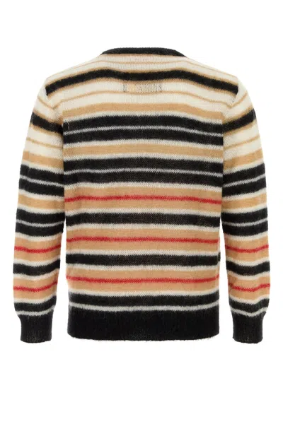Marni Crew Neck Mohair Blend Sweater With Striped Pattern