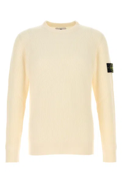 Stone Island Regular-fit Crewneck Sweatshirt With Ribbed Inserts