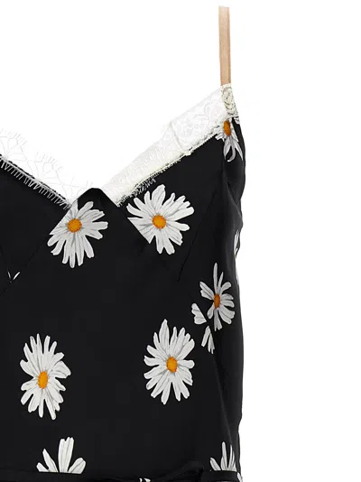 Moschino All-over Daisy Print Silk Twill Midi Dress