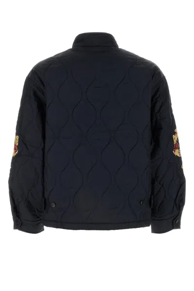 Baracuta Quilted Stand Collar Jacket With Embroidered Accents