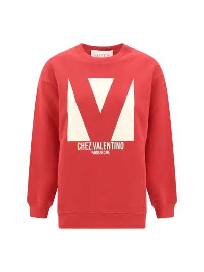 Valentino Woman Red Sweatshirts In Red
