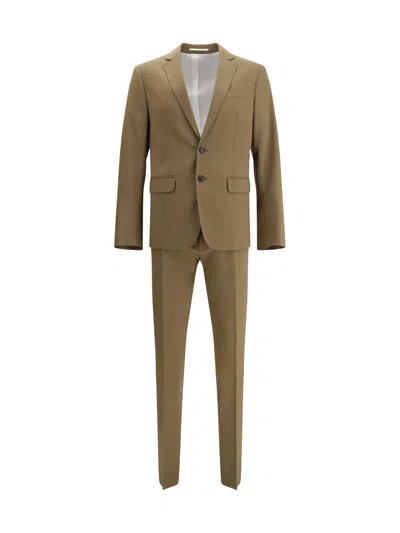 Dsquared2 Einreihiger Baumwollanzug In Berlin-passform In Brown