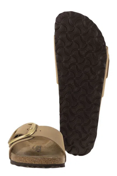 Shop Birkenstock Madrid Big Buckle - Flat Sandal In Beige