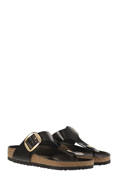 Birkenstock Gizeh Big Buckle Slide Sandal In Black
