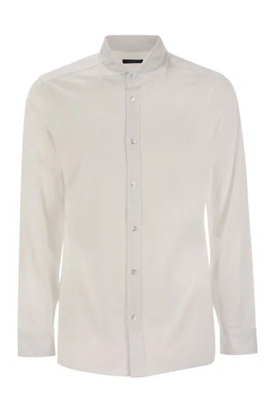 Fay Men Cotton Jersey Shirt In White