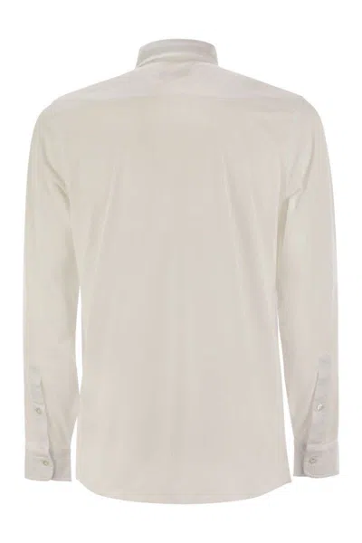 Fay Men Cotton Jersey Shirt In White