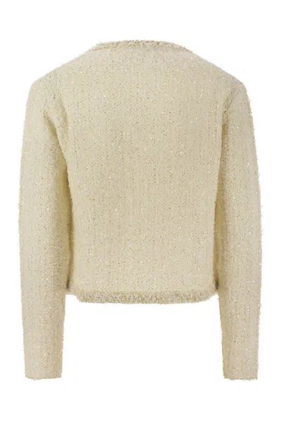 Fabiana Filippi Women's Tweed-effect Yarn Cardigan In Beige