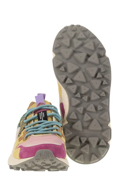 Flower Mountain Yamano 3 - Sneakers In Suede And Technical Fabric In Pink/fucsia