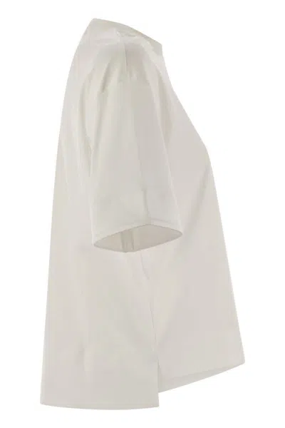 Max Mara Estella Cotton T-shirt In White