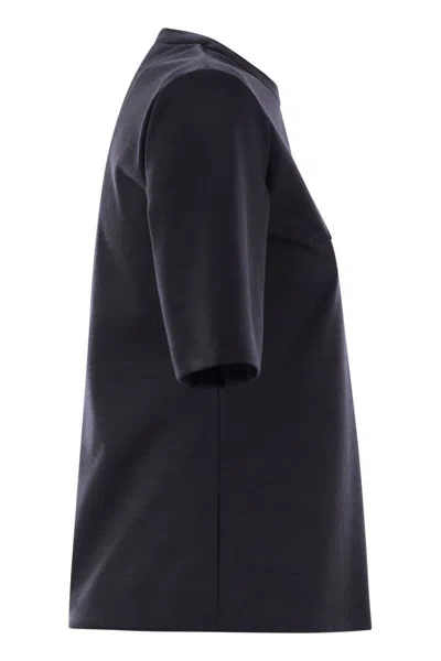 Max Mara Peter - Wool Jersey Sweater In Blue