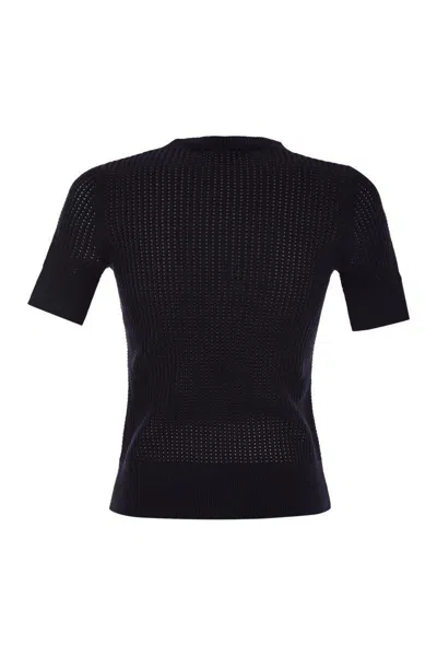 Max Mara Studio Ebbri - Viscose Blend Sweater In Blue