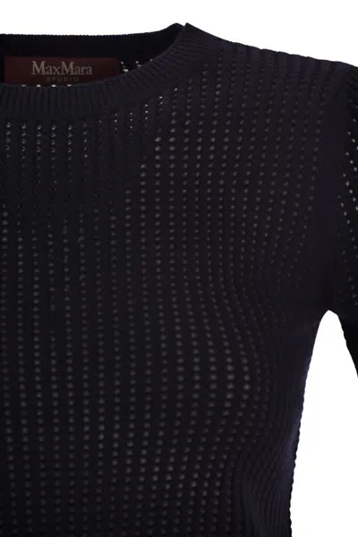 Max Mara Studio Ebbri - Viscose Blend Sweater In Blue