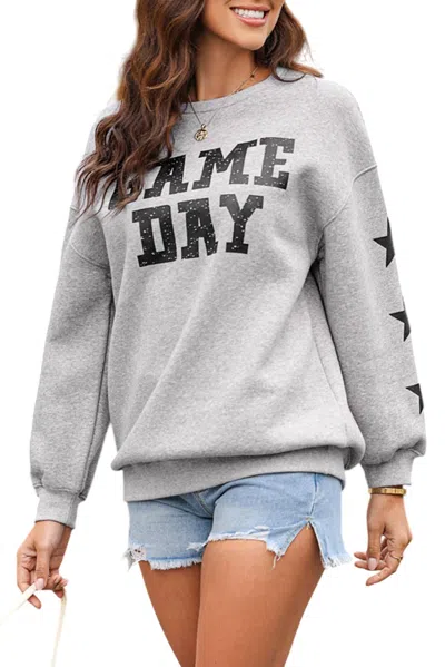 Lovesoft I'm A Star Game Day Sweatshirt In Black In Black