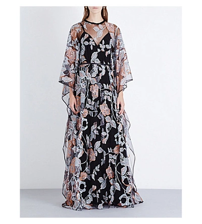 Elie Saab Floral-print Chiffon Gown