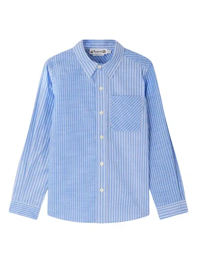 Bonpoint Light Blue Tango Striped Shirt In Blue