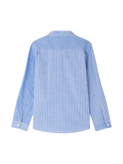 Bonpoint Light Blue Tango Striped Shirt In Blue