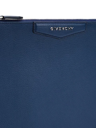 Shop Givenchy Medium 'antigona' Clutch In Blue