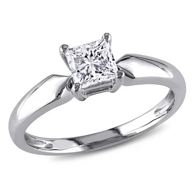Mimi & Max 3/4ct Tw Princess Cut Diamond Solitaire Ring 14k White Gold In White