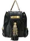 MOSCHINO skeleton hand backpack,LEATHER100%
