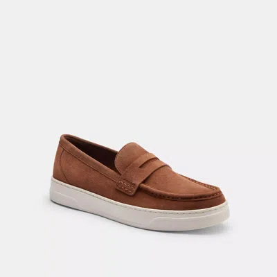 Coach Outlet Suede Hybrid Loafer In Brown