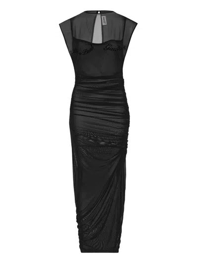 Jean Paul Gaultier Open Back Sleeveless Mini Dress In Black