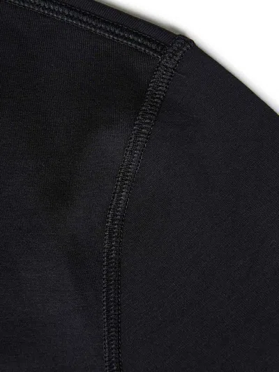 Dolce & Gabbana Black T-shirt With Logo Tag Detail On The Front In Cotton Man In Black