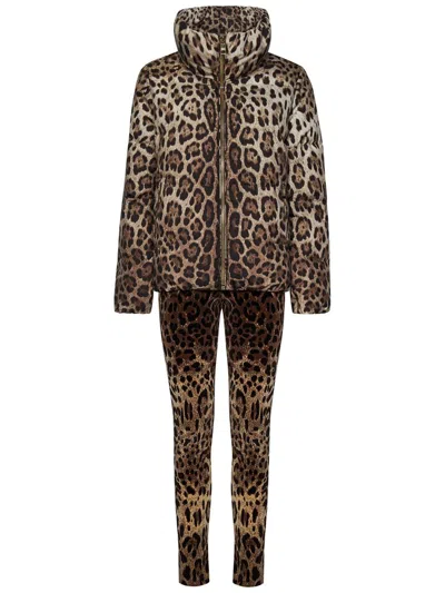 Dolce & Gabbana Down Jacket In Brown