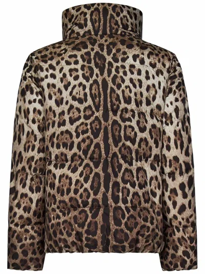 Dolce & Gabbana Down Jacket In Brown