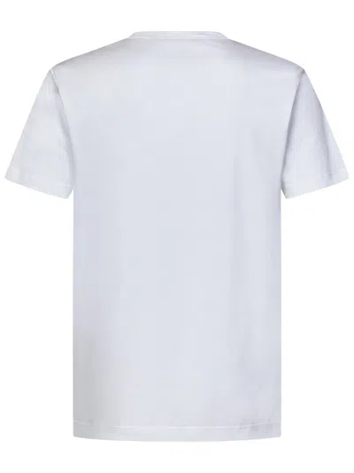 Dolce & Gabbana White Crewneck T-shirt With Logo Plate In Cotton Man In White