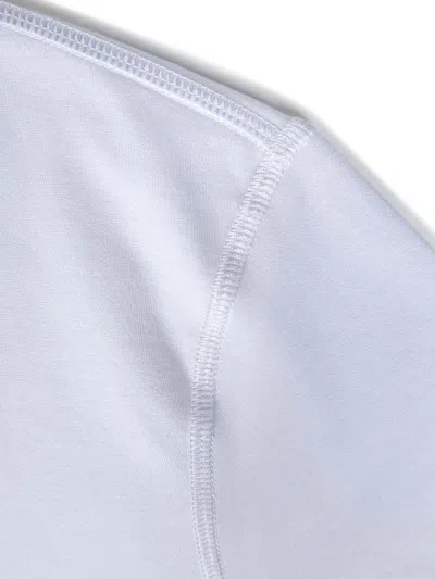 Dolce & Gabbana White Crewneck T-shirt With Logo Plate In Cotton Man In White