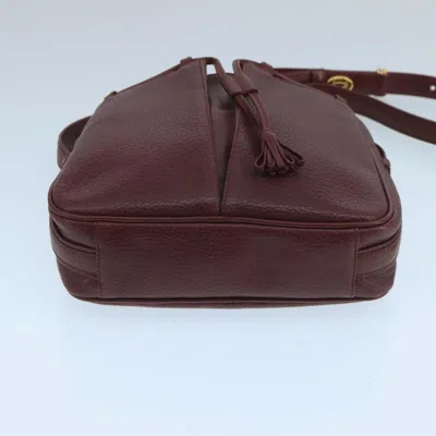 Pre-owned Cartier Must Line Burgundy Leather Shoulder Bag ()