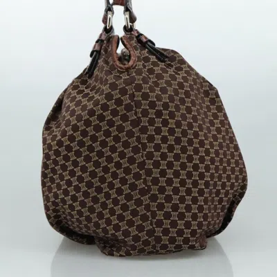 Pre-owned Celine Céline Macadam Brown Canvas Shoulder Bag ()