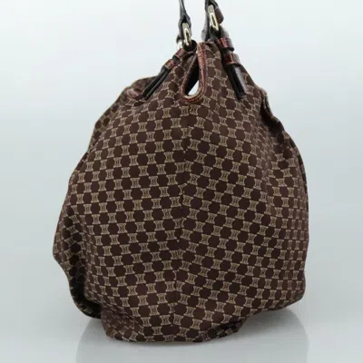 Pre-owned Celine Céline Macadam Brown Canvas Shoulder Bag ()