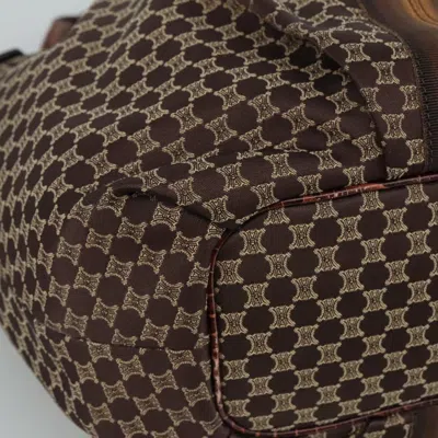 Pre-owned Celine Céline Macadam Brown Canvas Shoulder Bag ()
