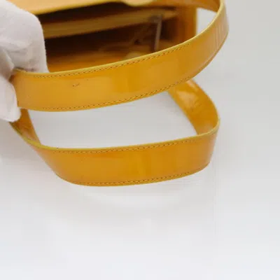 Pre-owned Chanel Shopping Yellow Patent Leather Tote Bag ()