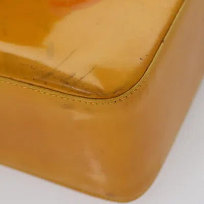Pre-owned Chanel Shopping Yellow Patent Leather Tote Bag ()