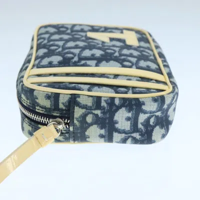 Pre-owned Dior Trotter Navy Canvas Clutch Bag ()