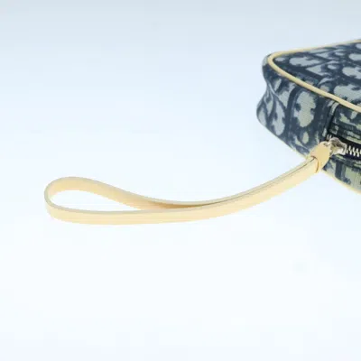 Pre-owned Dior Trotter Navy Canvas Clutch Bag ()
