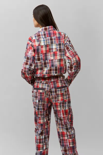 Danielle Guizio Ny Adrian Patchwork Bomber In Blue Multi