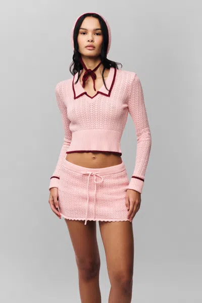 Danielle Guizio Ny Charlotte Pullover Knit In Ballet Slipper