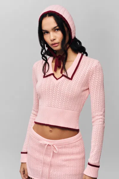Danielle Guizio Ny Charlotte Pullover Knit In Ballet Slipper